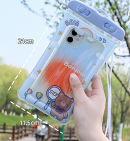 Cute Cartoon Waterproof Plastic Phone Pouch 1 Piece sku image 12