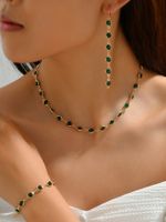 Elegant Geometric Alloy Plastic Women's Bracelets Earrings Necklace main image 4