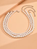Elegant Solid Color Imitation Pearl Women's Necklace main image 6