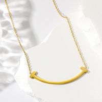 Korean Style Smiley Face Stainless Steel Necklace main image 3