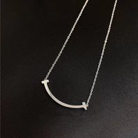 Korean Style Smiley Face Stainless Steel Necklace sku image 2