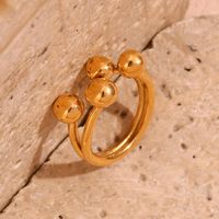 Basic Classic Style Geometric Stainless Steel Plating 18k Gold Plated Open Rings main image 3