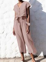 Women's Daily Casual Solid Color Ankle-length Jumpsuits main image 5