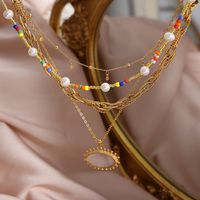Barocker Stil Ferien Pendeln Geometrisch Schmetterling Titan Stahl Überzug 18 Karat Vergoldet Armbänder Halskette main image 5