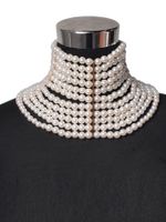 Baroque Style Solid Color Imitation Pearl Women's Choker main image 2