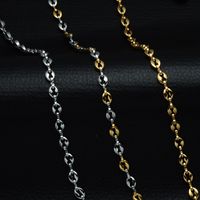 Basic Einfarbig Rostfreier Stahl Unisex Halskette main image 7