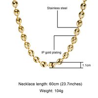 Simple Style Solid Color Stainless Steel Patchwork Necklace main image 8