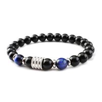Simple Style Classic Style Round Stainless Steel Natural Stone Glass Chakra Bracelet sku image 3