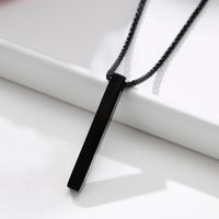304 Stainless Steel Simple Style Plating Three-dimensional Cross Pendant Necklace main image 7