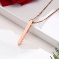 304 Stainless Steel Simple Style Plating Three-dimensional Cross Pendant Necklace main image 5