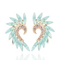 1 Pair Vintage Style Colorful Plating Inlay Alloy Rhinestones Zircon Gold Plated Ear Studs main image 2