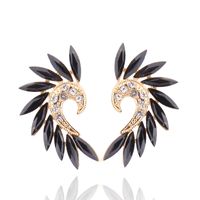 1 Pair Vintage Style Colorful Plating Inlay Alloy Rhinestones Zircon Gold Plated Ear Studs main image 4