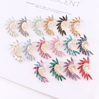 1 Pair Vintage Style Colorful Plating Inlay Alloy Rhinestones Zircon Gold Plated Ear Studs main image 1