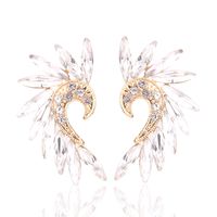 1 Pair Vintage Style Colorful Plating Inlay Alloy Rhinestones Zircon Gold Plated Ear Studs sku image 1