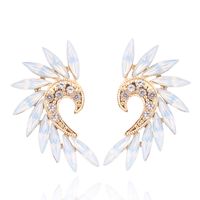 1 Pair Vintage Style Colorful Plating Inlay Alloy Rhinestones Zircon Gold Plated Ear Studs sku image 2