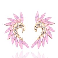 1 Pair Vintage Style Colorful Plating Inlay Alloy Rhinestones Zircon Gold Plated Ear Studs sku image 6