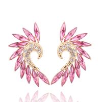 1 Pair Vintage Style Colorful Plating Inlay Alloy Rhinestones Zircon Gold Plated Ear Studs sku image 9