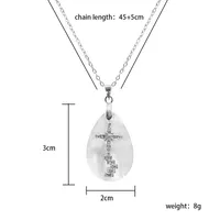 Wholesale Jewelry Simple Style Water Droplets Alloy Iron Rhinestones Glass Plating Inlay Pendant Necklace main image 4