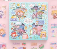 Cute Cartoon Hand Book Sticker Set Waterproof Sticker sku image 1