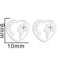 1 Pair Simple Style Heart Shape Irregular Polishing Plating Stainless Steel 18k Gold Plated Ear Studs main image 5