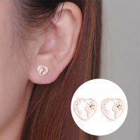1 Pair Simple Style Heart Shape Irregular Polishing Plating Stainless Steel 18k Gold Plated Ear Studs main image 3