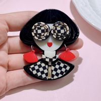 Cute Cartoon Character Arylic Women's Brooches sku image 3