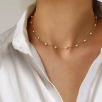 Wholesale Jewelry Elegant Round Imitation Pearl Iron Plating Necklace main image 3