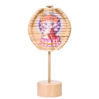 Wooden Color Rotating Lollipop Young Children Early Education Cognitive Creative Toys sku image 1