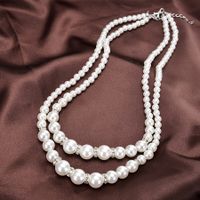 Simple Style Round Synthetic Resin Beaded Women's Necklace sku image 2