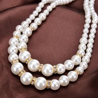 Simple Style Round Synthetic Resin Beaded Women's Necklace main image 3