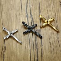 Hip-hop Cross Alloy Plating Gold Plated Unisex Pendant Necklace main image 3
