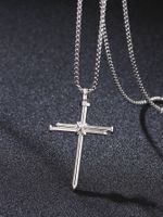 Hip-hop Cross Alloy Plating Gold Plated Unisex Pendant Necklace main image 1