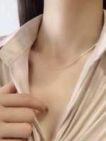 Elegant Modern Style Solid Color Copper Necklace In Bulk main image 10