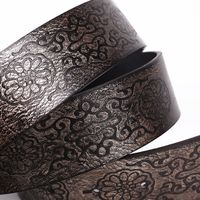 Retro Solid Color Pu Leather Alloy Women's Leather Belts main image 5