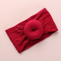 Casual Solid Color Bow Knot Nylon Sewing Hair Band sku image 3