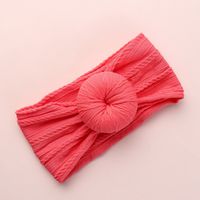 Casual Solid Color Bow Knot Nylon Sewing Hair Band sku image 7