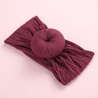 Casual Solid Color Bow Knot Nylon Sewing Hair Band sku image 15