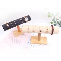 Simple Style Solid Color Solid Wood Patchwork Jewelry Rack main image 4