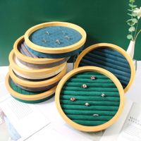 Simple Style Color Block Solid Wood Flannel Patchwork Jewelry Display Jewelry Rack main image 1