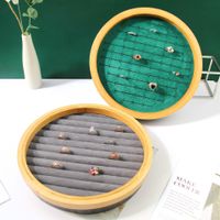 Simple Style Color Block Solid Wood Flannel Patchwork Jewelry Display Jewelry Rack main image 4