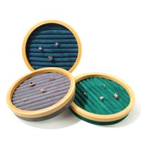 Simple Style Color Block Solid Wood Flannel Patchwork Jewelry Display Jewelry Rack main image 2