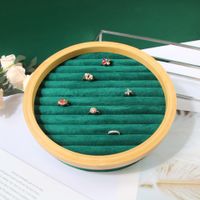 Simple Style Color Block Solid Wood Flannel Patchwork Jewelry Display Jewelry Rack sku image 5