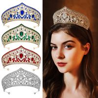 Lady Bridal Shiny Crown Alloy Diamond Crown main image 1