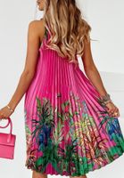 Women's Swing Dress Bohemian Standing Collar Printing Sleeveless Plant Maxi Long Dress Knee-length Holiday Travel main image 5