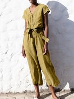 Women's Daily Casual Solid Color Ankle-length Jumpsuits main image 3
