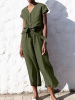 Women's Daily Casual Solid Color Ankle-length Jumpsuits main image 2