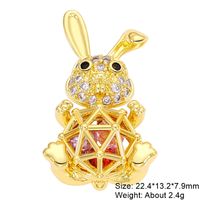 Simple Style Classic Style Animal Copper Plating Inlay Zircon 18k Gold Plated Jewelry Accessories sku image 15