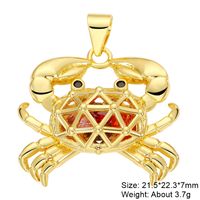 Simple Style Classic Style Animal Copper Plating Inlay Zircon 18k Gold Plated Jewelry Accessories sku image 4