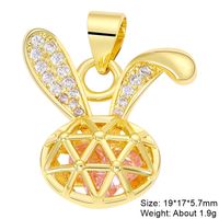 Simple Style Classic Style Animal Copper Plating Inlay Zircon 18k Gold Plated Jewelry Accessories sku image 7