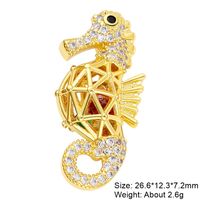 Simple Style Classic Style Animal Copper Plating Inlay Zircon 18k Gold Plated Jewelry Accessories sku image 9